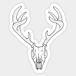 Floating Deer Skull Sticker